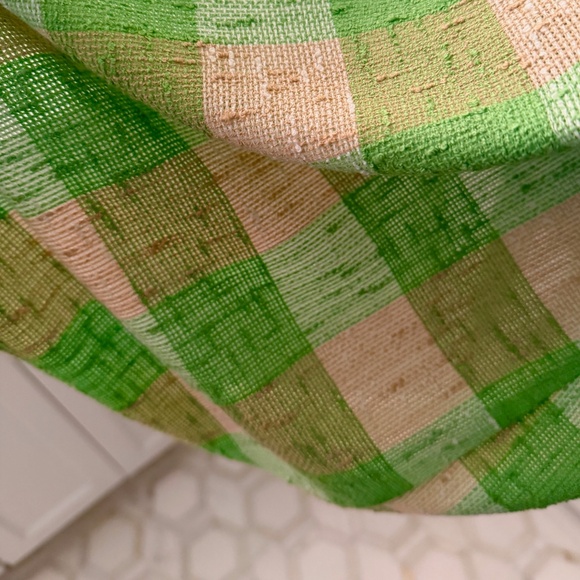 La Vie Style House Green Haze Tweed Check Caftan/Dress, O/S, Like New - Picture 6 of 6